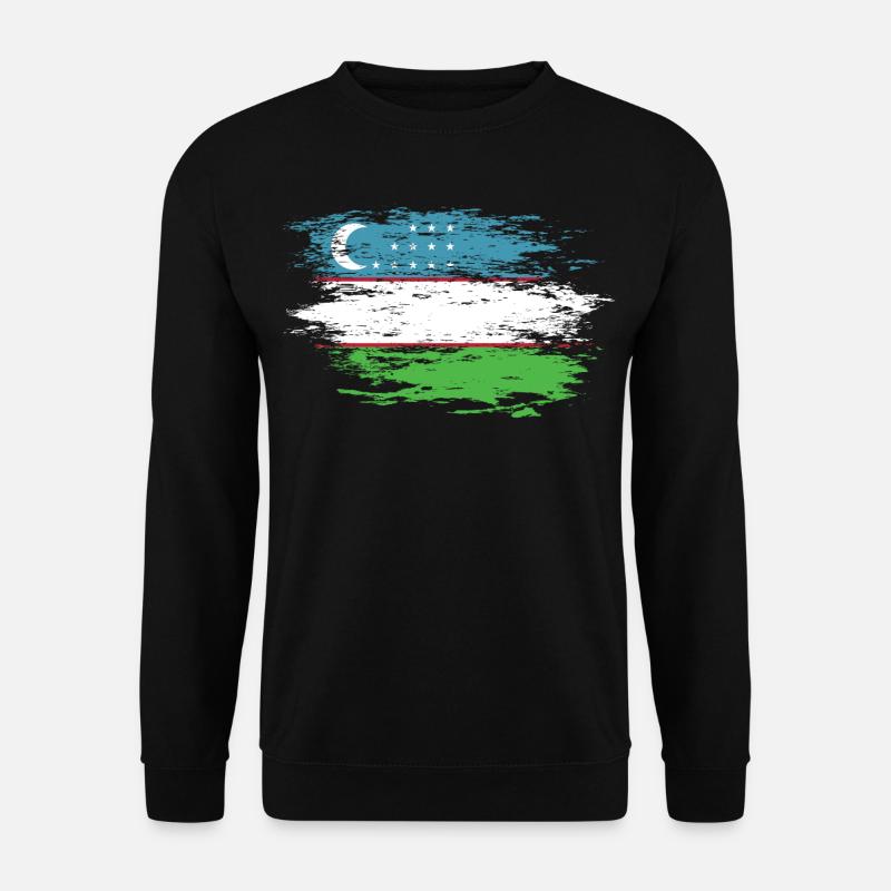 Drapeau de l’Ouzbékistan utilisé - Sweat-shirt Unisexe - noir
