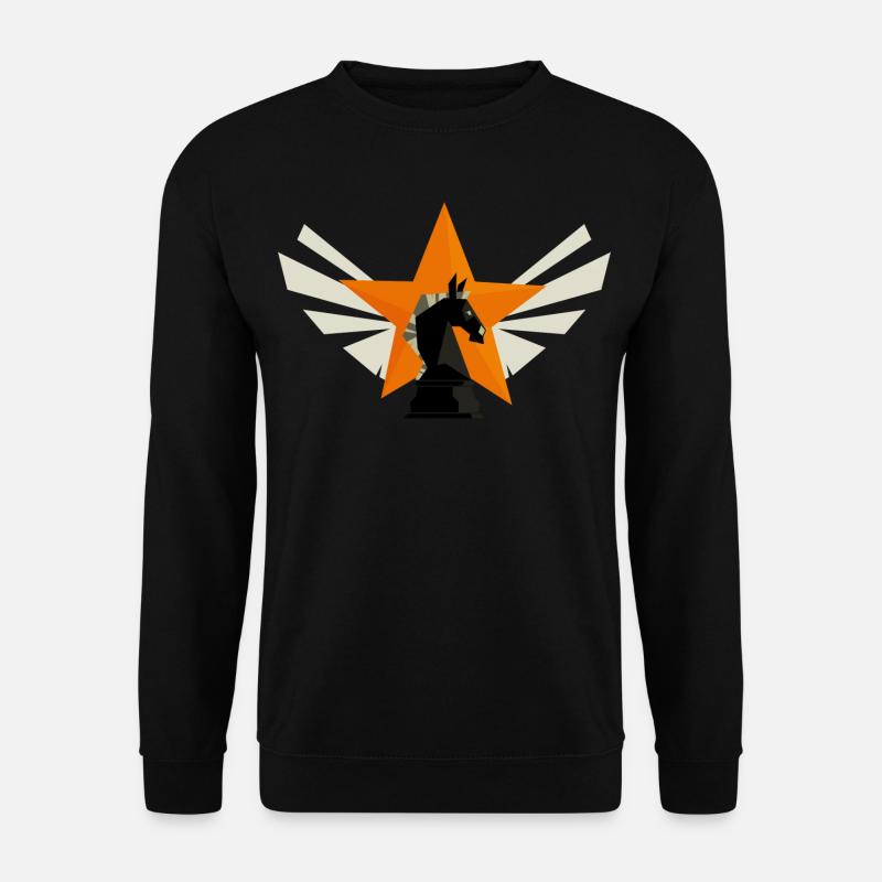 Chess knight / Schach Springer - Unisex Pullover - Schwarz