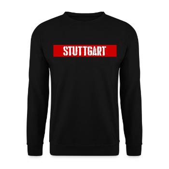 Stuttgart redstripe - Sweat-shirt Unisexe - noir - Devant - Alina (178cm) & Michal (187cm)