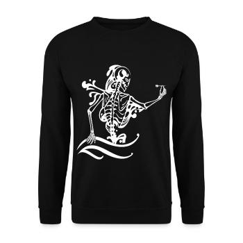 Dart Skeleton Darts player - Unisex Sweatshirt - black - Front - Alina (178cm) & Michal (187cm)