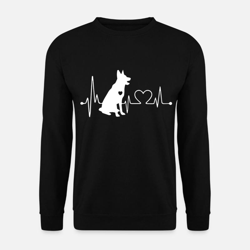 Schäferhund-Herzschlag-T-Shirt - Unisex Pullover - Schwarz
