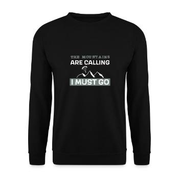 Les montagnes appellent - je dois y aller - Sweat-shirt Unisexe - noir - Devant - Alina (178cm) & Michal (187cm)