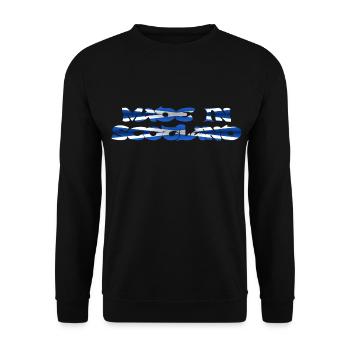 Made in Scotland flag color text design gift - Unisex Sweatshirt - black - Front - Alina (178cm) & Michal (187cm)