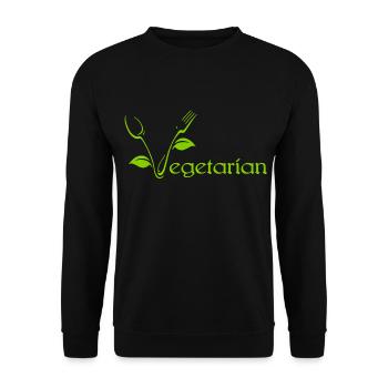 Proud To Be A Vegetarian - Unisex Sweatshirt - black - Front - Alina (178cm) & Michal (187cm)
