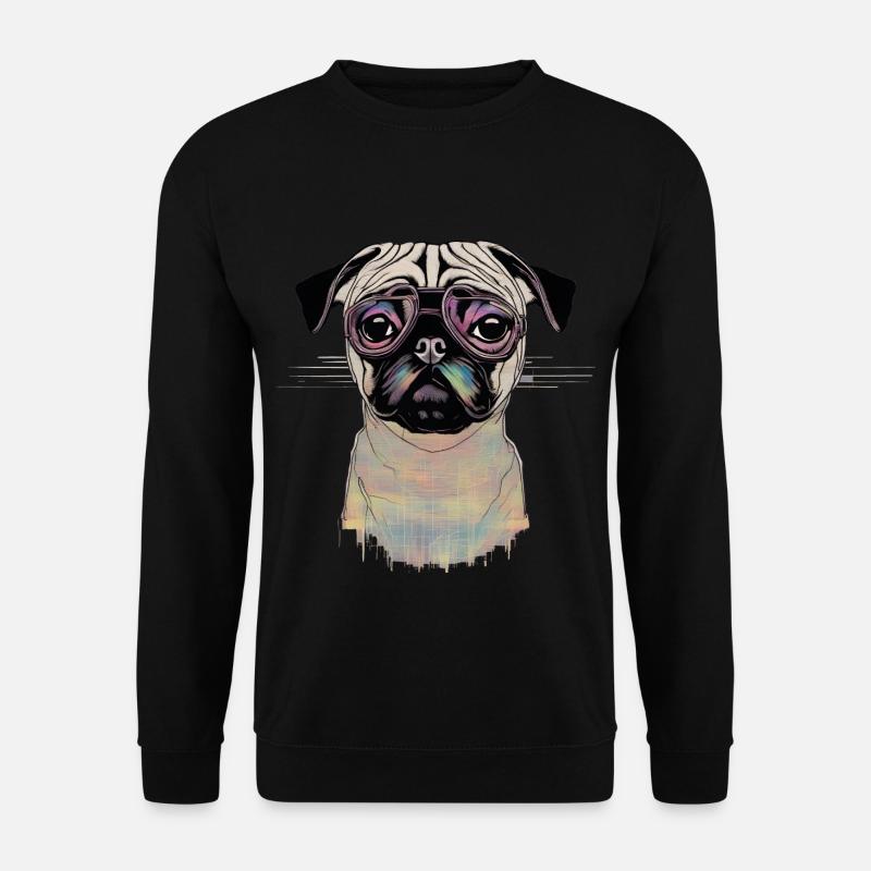 Mops - Unisex Pullover - Schwarz