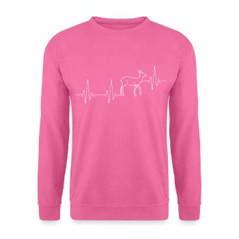 Reh Herzschlag Reh Liebe - Unisex Pullover - Pink - Vorne