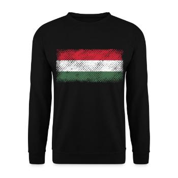 Ungarn - Unisex Pullover - Schwarz - Vorne - Alina (178cm) & Michal (187cm)