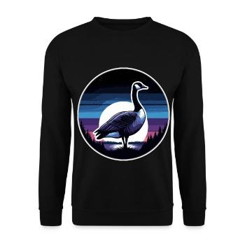 Beautiful Canadian Goose Vintage Sunset - Unisex Sweatshirt - black - Front - Alina (178cm) & Michal (187cm)