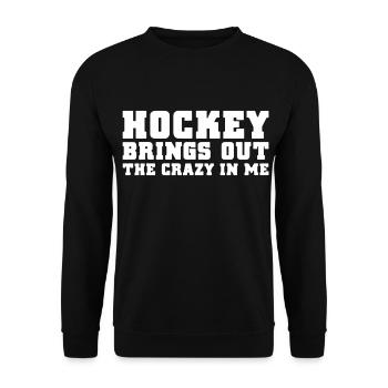 Crazy About Hockey - Unisex Sweatshirt - black - Front - Alina (178cm) & Michal (187cm)