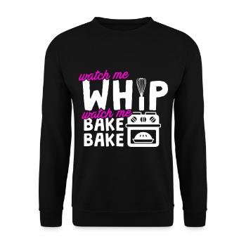 Baker Watch Me Bake - Unisex Sweatshirt - black - Front - Alina (178cm) & Michal (187cm)