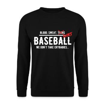 No Cry In Baseball - Unisex Sweatshirt - black - Front - Alina (178cm) & Michal (187cm)