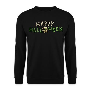 Crâne d'halloween heureux os de crâne - Sweat-shirt Unisexe - noir - Devant - Alina (178cm) & Michal (187cm)