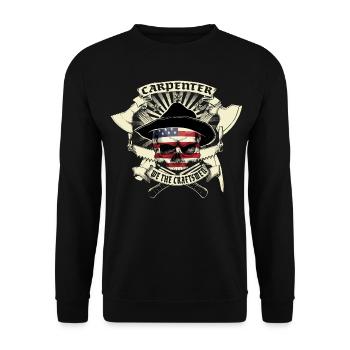 Carpenter Carpenter Skull Logo - Unisex Sweatshirt - black - Front - Alina (178cm) & Michal (187cm)