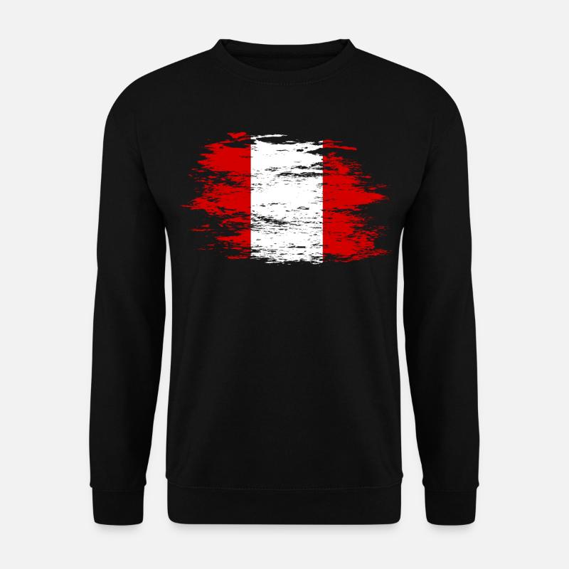 Peru flag used - Unisex Sweatshirt - black