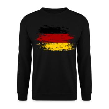Drapeau de l’Allemagne utilisé - Sweat-shirt Unisexe - noir - Devant - Alina (178cm) & Michal (187cm)