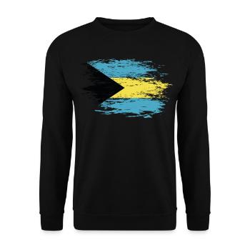 Drapeau des Bahamas utilisé - Sweat-shirt Unisexe - noir - Devant - Alina (178cm) & Michal (187cm)