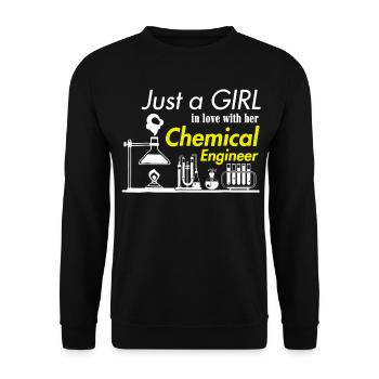 Just A Girl In Love With Chemical Engineer - Unisex Sweatshirt - black - Front - Alina (178cm) & Michal (187cm)