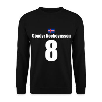 Lustiges Team Junggesellenabschied Nummer 8 - Unisex Pullover - Schwarz - Vorne - Alina (178cm) & Michal (187cm)
