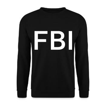 FBI Costume Halloween Carnival - Unisex Sweatshirt - black - Front - Alina (178cm) & Michal (187cm)