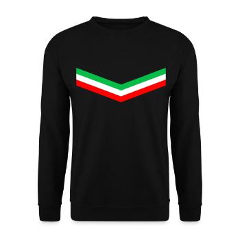 ITALIE DRAPEAU ITALIEN FOOTBALL 2021 VACANCES - Sweat-shirt Unisexe - noir - Devant - Alina (178cm) & Michal (187cm)