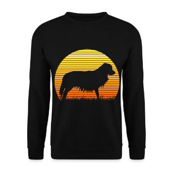 Silhouette de Kooikerhondje Kooiker Sunrise - Sweat-shirt Unisexe - noir - Devant - Alina (178cm) & Michal (187cm)