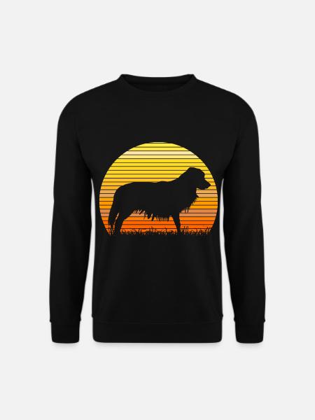 Kooikerhondje Kooiker Sonnenaufgang Silhouette - Unisex Pullover - Schwarz
