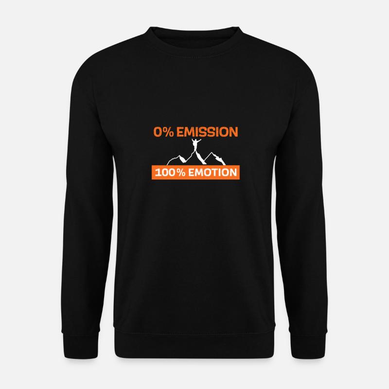 0% emission 100% emotion - Unisex Sweatshirt - black