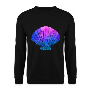 Pink Ocean Shell Beach Life - Unisex Sweatshirt - black - Front - Alina (178cm) & Michal (187cm)