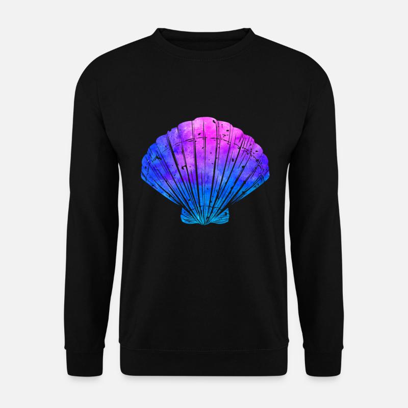 Pink Ocean Shell Beach Life - Unisex Sweatshirt - black