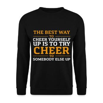 Cheerleading Cheer And Have Fun - Unisex Sweatshirt - black - Front - Alina (178cm) & Michal (187cm)