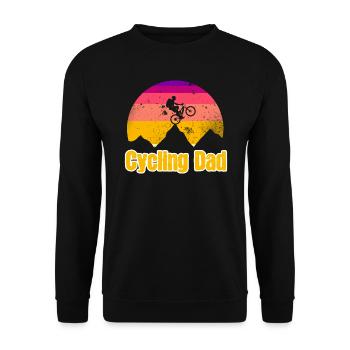 Cycling Dad - Unisex Sweatshirt - black - Front - Alina (178cm) & Michal (187cm)