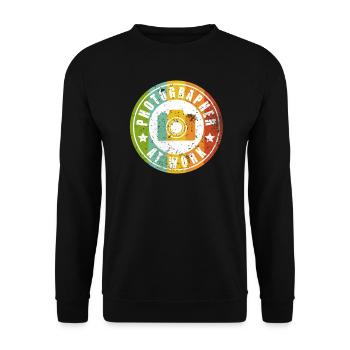 Photographer at work - Unisex Sweatshirt - black - Front - Alina (178cm) & Michal (187cm)
