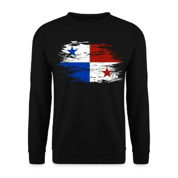Panama flag used - Unisex Sweatshirt - black - Front - Alina (178cm) & Michal (187cm)