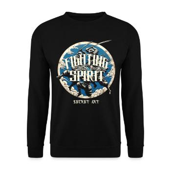 fighting spirit samourai secret art - Sweat-shirt Unisexe - noir - Devant - Alina (178cm) & Michal (187cm)