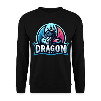 Das Drachen-Team - Unisex Pullover - Schwarz - Vorne - Alina (178cm) & Michal (187cm)