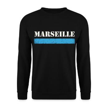 Marseille Millésime - Sweat-shirt Unisexe - noir - Devant - Alina (178cm) & Michal (187cm)