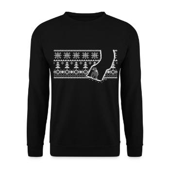Snowboard - Unisex Sweatshirt - black - Front - Alina (178cm) & Michal (187cm)
