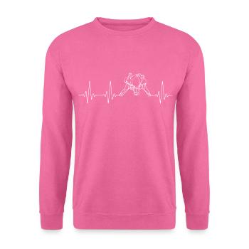 Karate Shotokan Kampfsport Judo Herzschlag Liebe - Unisex Pullover - Pink - Vorne