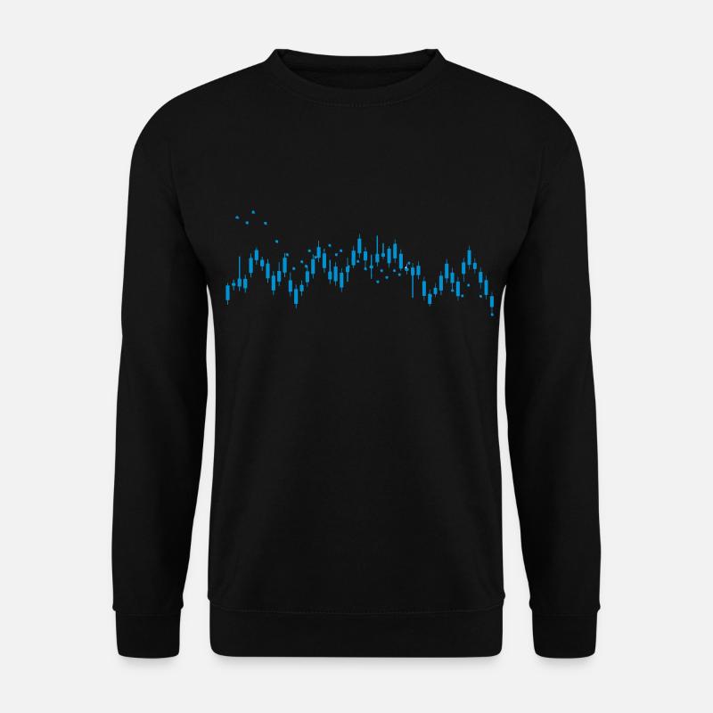 Trading Candlestick Logo - Unisex Sweatshirt - black