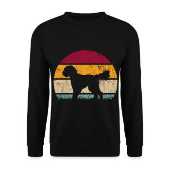 Goldendoodle Golden Doodle Vintage - Unisex Sweatshirt - black - Front - Alina (178cm) & Michal (187cm)