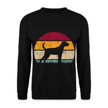 Parson Russell Terrier Rétro Vintage - Sweat-shirt Unisexe - noir - Devant - Alina (178cm) & Michal (187cm)