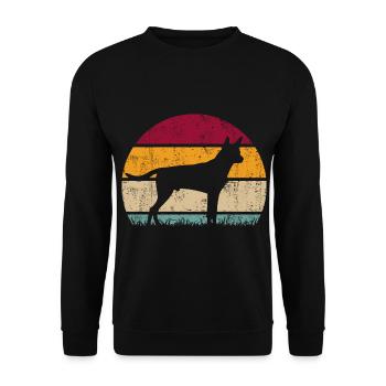 Kelpie Australian Dog Vintage Retro - Sweat-shirt Unisexe - noir - Devant - Alina (178cm) & Michal (187cm)