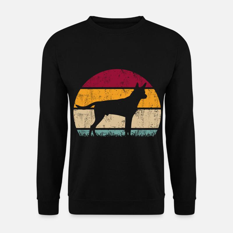 Kelpie Australian Dog Vintage Retro - Unisex Pullover - Schwarz