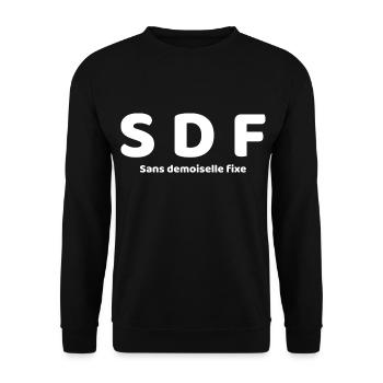 Without a fixed demoiselle - Unisex Sweatshirt - black - Front - Alina (178cm) & Michal (187cm)