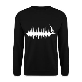 Surfer Soundwave Surfing - Unisex Sweatshirt - black - Front - Alina (178cm) & Michal (187cm)