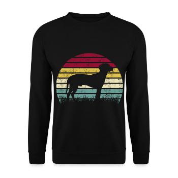 BGS Dog Retro Vintage - Unisex Sweatshirt - black - Front - Alina (178cm) & Michal (187cm)