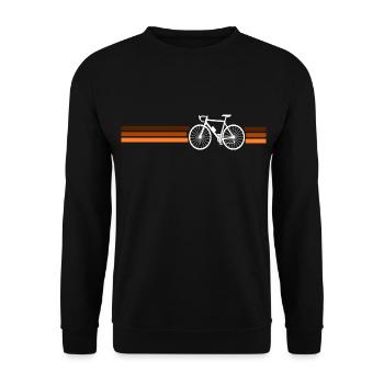 Fahrrad Rennrad Retro - Unisex Pullover - Schwarz - Vorne - Alina (178cm) & Michal (187cm)