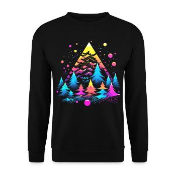 Noël dans les années 80 - Sweat-shirt Unisexe - noir - Devant - Alina (178cm) & Michal (187cm)