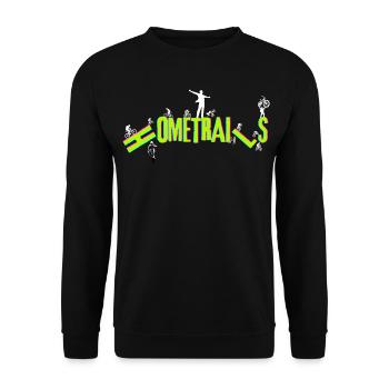 Hometrails Mountainbike Dirtbike Freeride Enduro - Unisex Pullover - Schwarz - Vorne - Alina (178cm) & Michal (187cm)