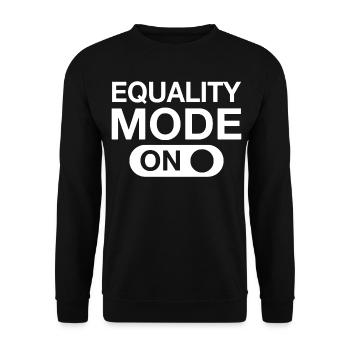 Equality Mode On - Unisex Sweatshirt - black - Front - Alina (178cm) & Michal (187cm)